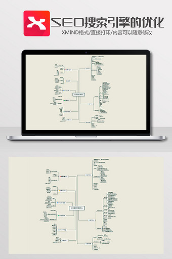 SEO搜索引擎的优化xmind模板图片