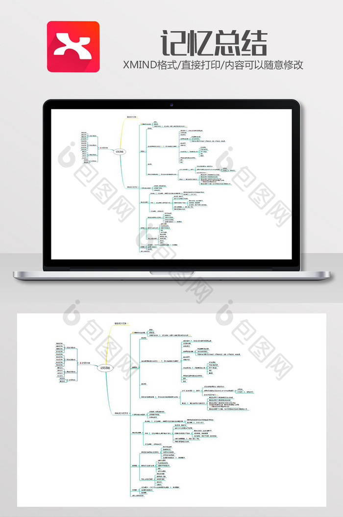 记忆总结思维导图XMind模板