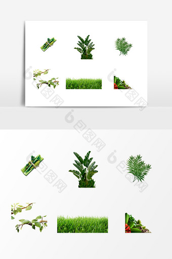 绿色植物树木绿草设计素材图片