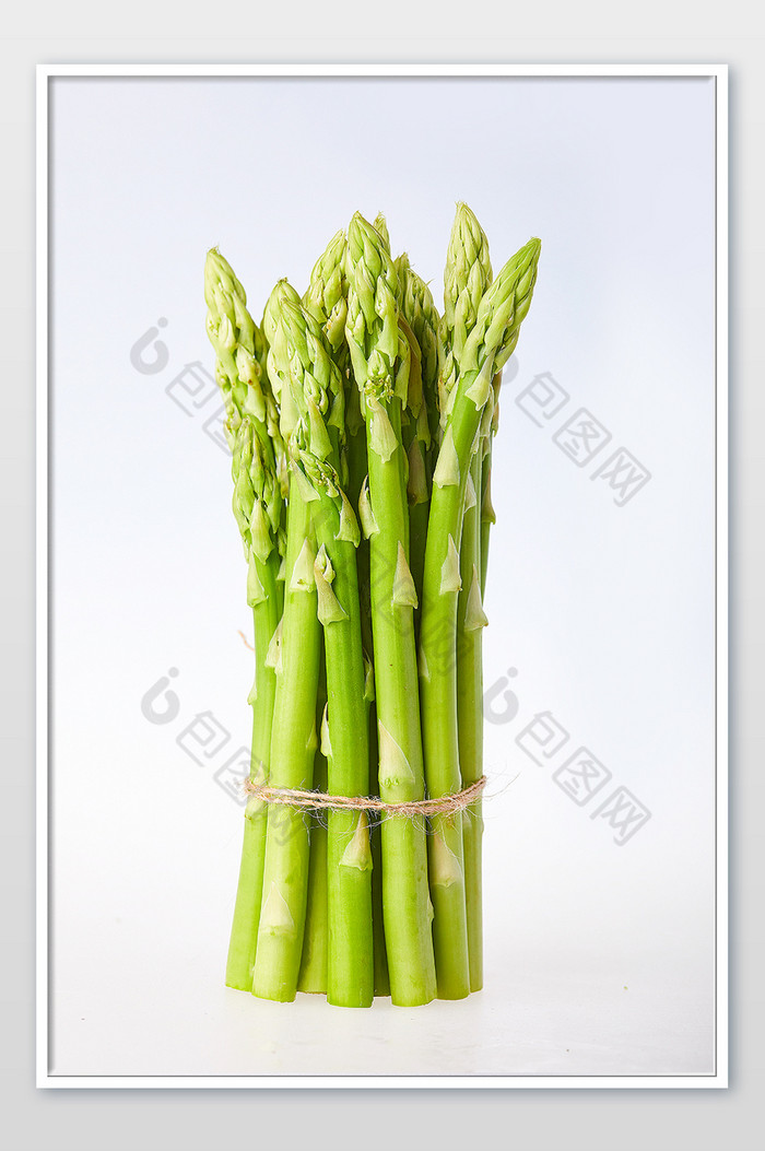 绿色芦笋一捆新鲜蔬菜白底美食摄影图片图片