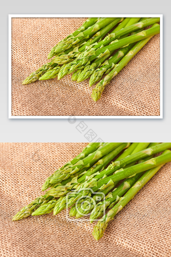 绿色芦笋新鲜蔬菜配菜麻布美食摄影图片图片