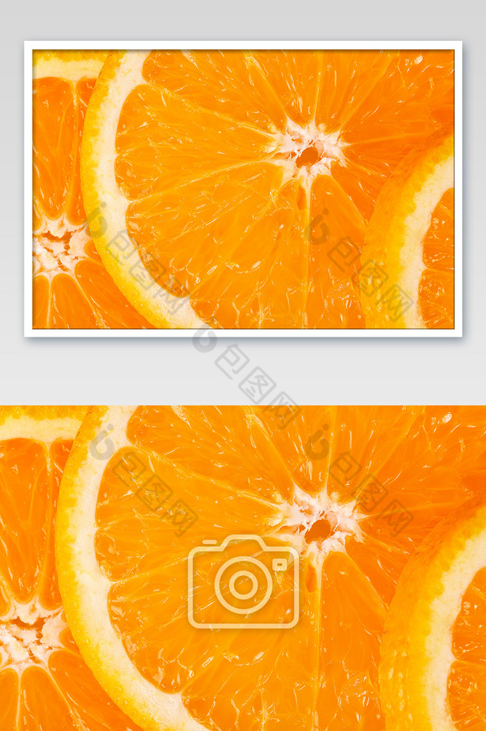 橙色橙子新鲜水果果肉平铺切开美食摄影图片图片