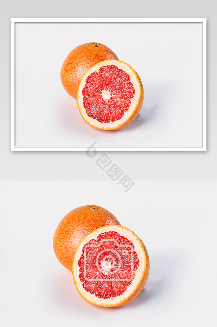 红色西柚切开水果新鲜美食摄影图片