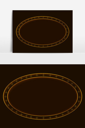 几何椭圆边框矢量元素