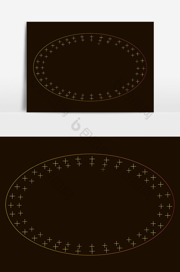 黄色霓虹灯矢量素材