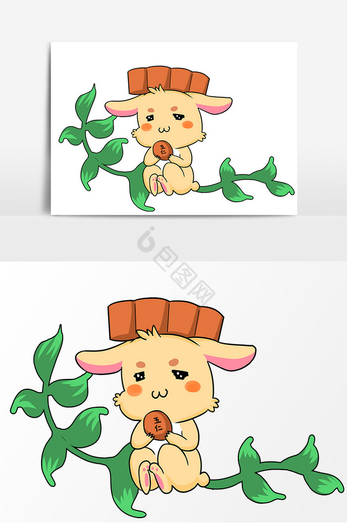 中秋玉兔月饼装饰图片