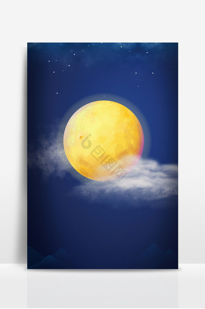 夜空月亮中秋节赏月图片