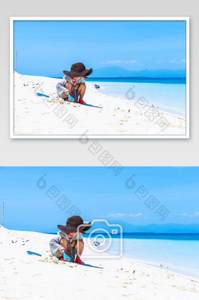 夏日菲律宾白色沙滩海边度假旅游