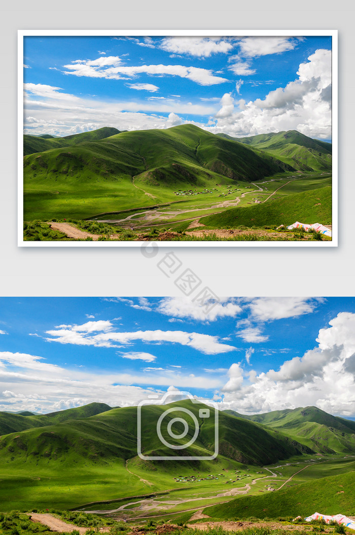 色达高山草原风景图片