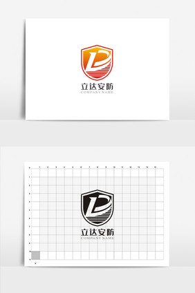 时尚科技安防公司VI标志logo设计