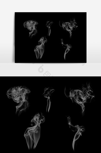 白色漂浮烟雾元素图片
