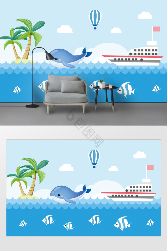 卡通海洋图片-卡通海洋素材免费下载-包图网