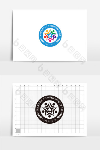 教育培训行业VI设计校徽班徽logo设计图片