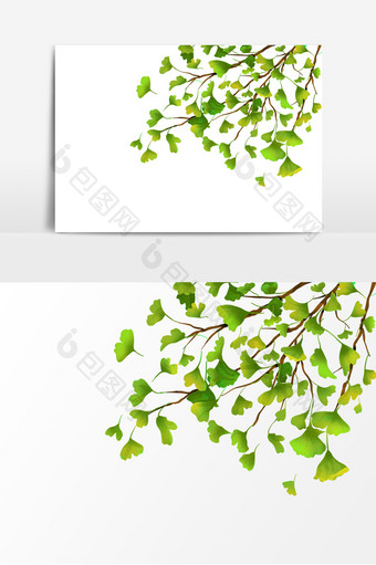 手绘植物树枝装饰图案图片