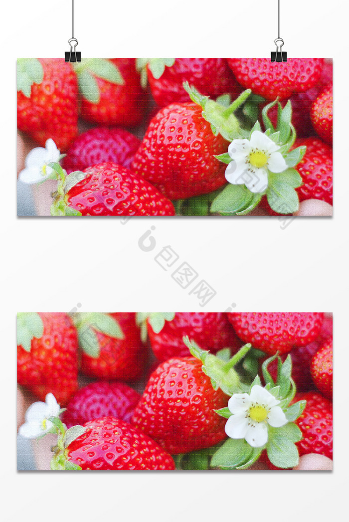 夏天新鲜草莓水果图片图片