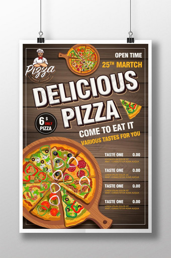 意大利美食披萨海报图片