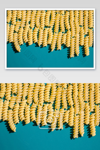 意大利面平面风螺旋面配图背景海报图片