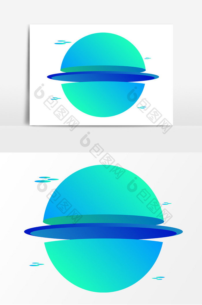 切割星球渐变星球卡通星球AI星球元素