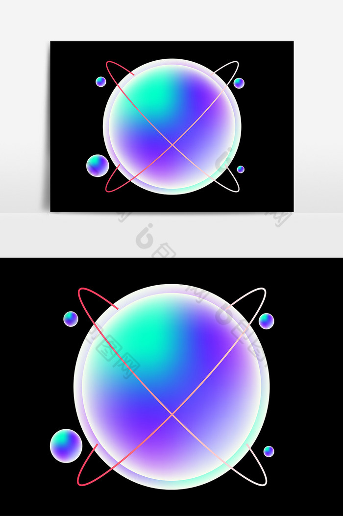 包裹质感星球透明星球星球AI图片图片