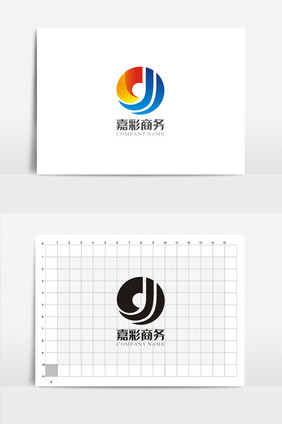 抽象商务公司VI标志logo设计