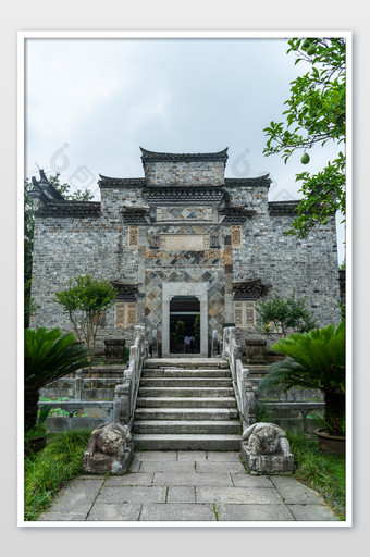 杭州西溪湿地传统建筑青砖房子摄影图图片