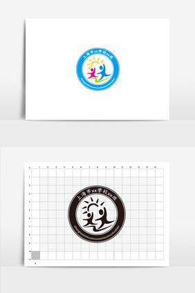 学校校徽班徽VI标志logo设计