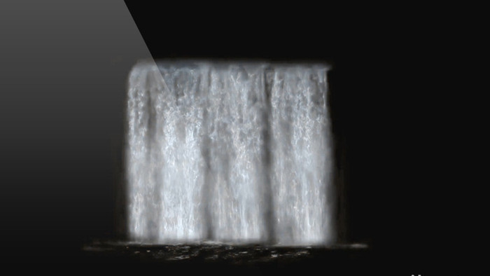 2组带通道瀑布流体特效视频素材