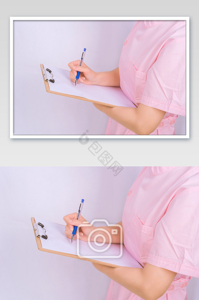 护士病历本签字高清动作素材图片