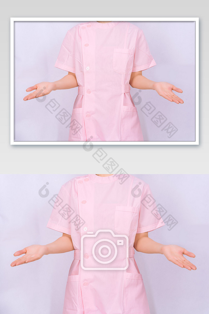 护士双手平摊动作姿势