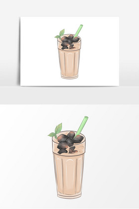 夏天手账烧仙草奶茶饮料