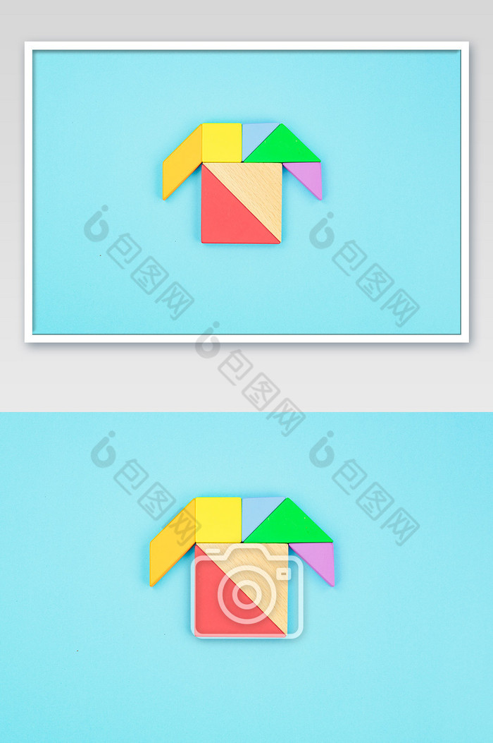 儿童教育益智玩具七巧板彩色衣服