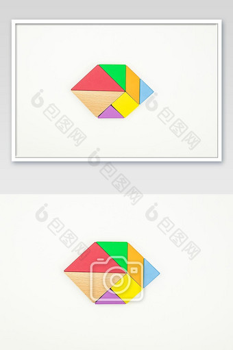 儿童教育益智玩具七巧板橄榄球菱形块