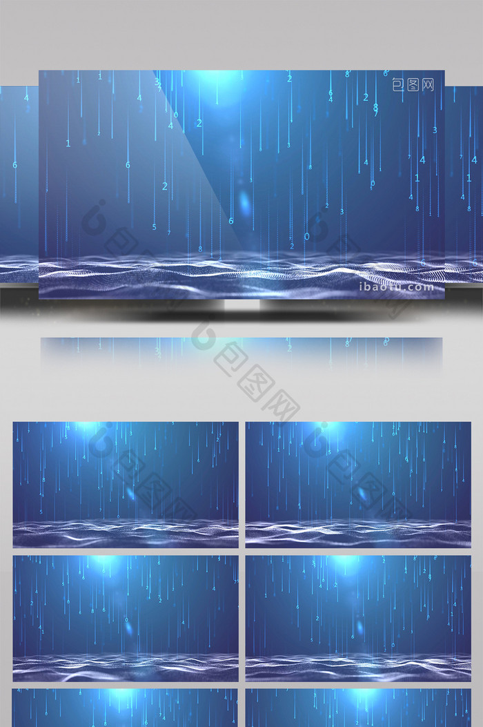 科技蓝通用背景视频素材AE模板