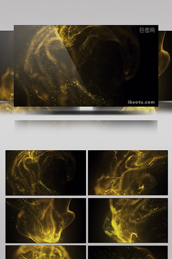 梦幻金色粒子扩散空间素材背景视频图片