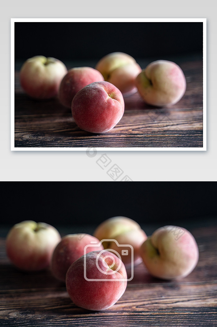 暑假当季水果桃子香甜特写摄影图