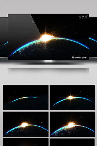 大气地球旋转光效动画标题素材背景视频图片