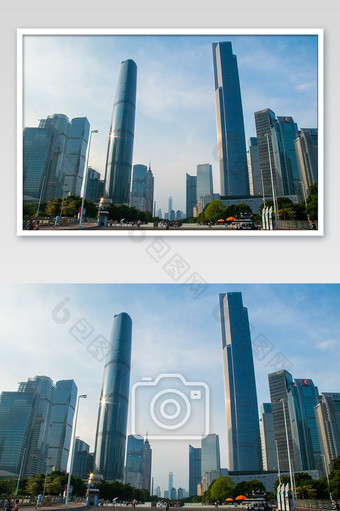 广州花城广场新中轴线建筑摄影图图片