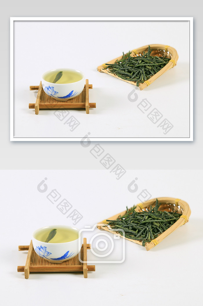 茶叶六安瓜片绿茶冲泡高清摄影图