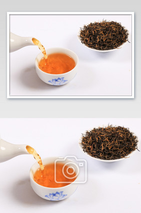 茶叶红茶祁门红茶倒茶高清摄影图