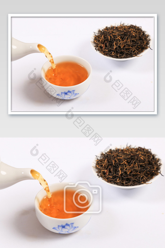 茶叶红茶祁门红茶倒茶高清摄影图