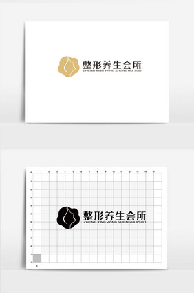 简约时尚 整容养生会所logo vi