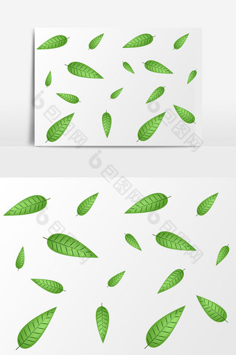 绿色叶子底纹素材图片