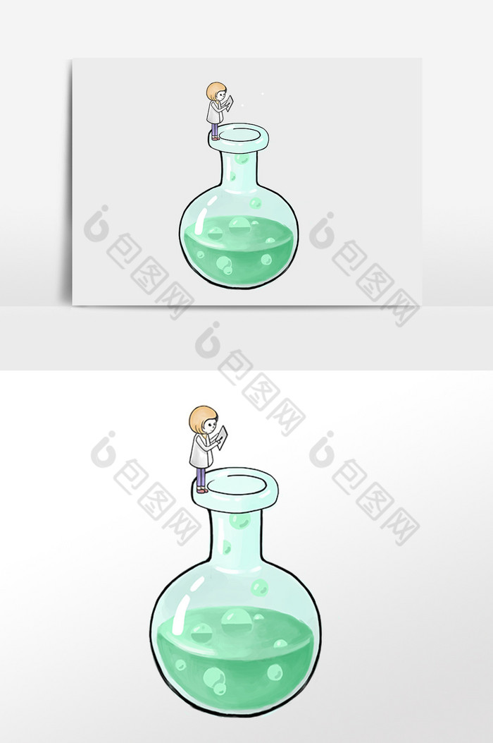 化学实验烧杯器具插画图片图片