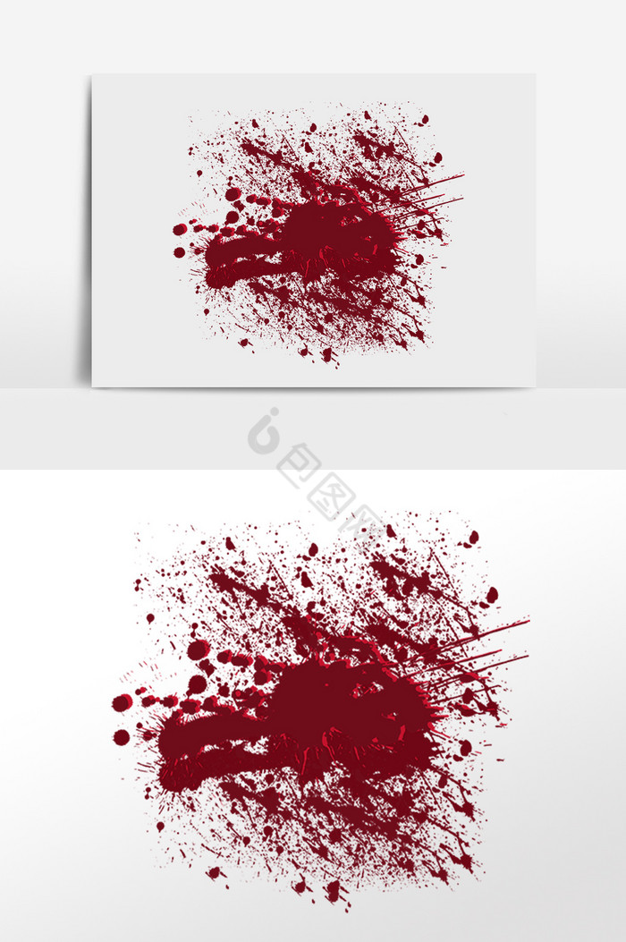 血迹鲜血喷溅插画图片