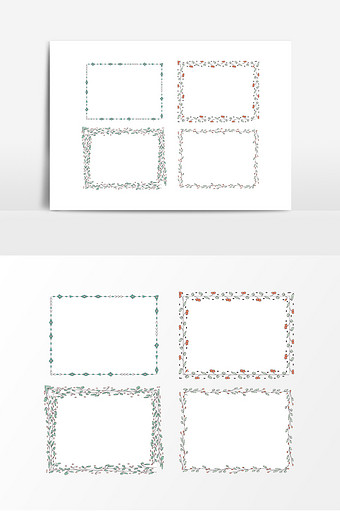 手绘植物边框图片 手绘植物边框素材 包图网