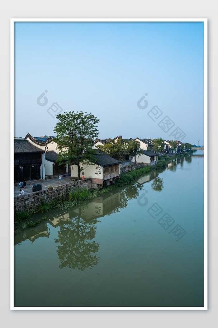 杭州梦想小镇古村科技中式建筑摄影图