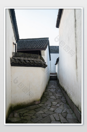 梦想小镇小巷弄堂复古中国传统建筑摄影图图片