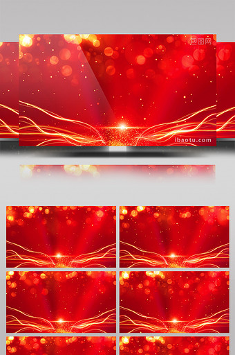 红金粒子通用背景素材AE模板图片