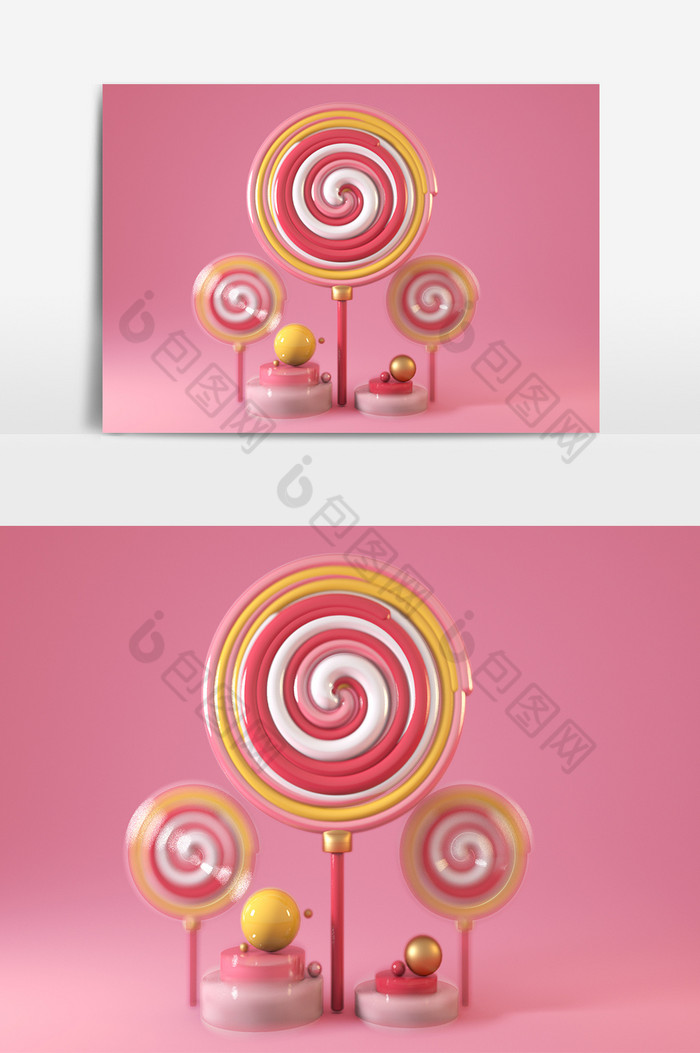 C4D波板糖装饰图片图片