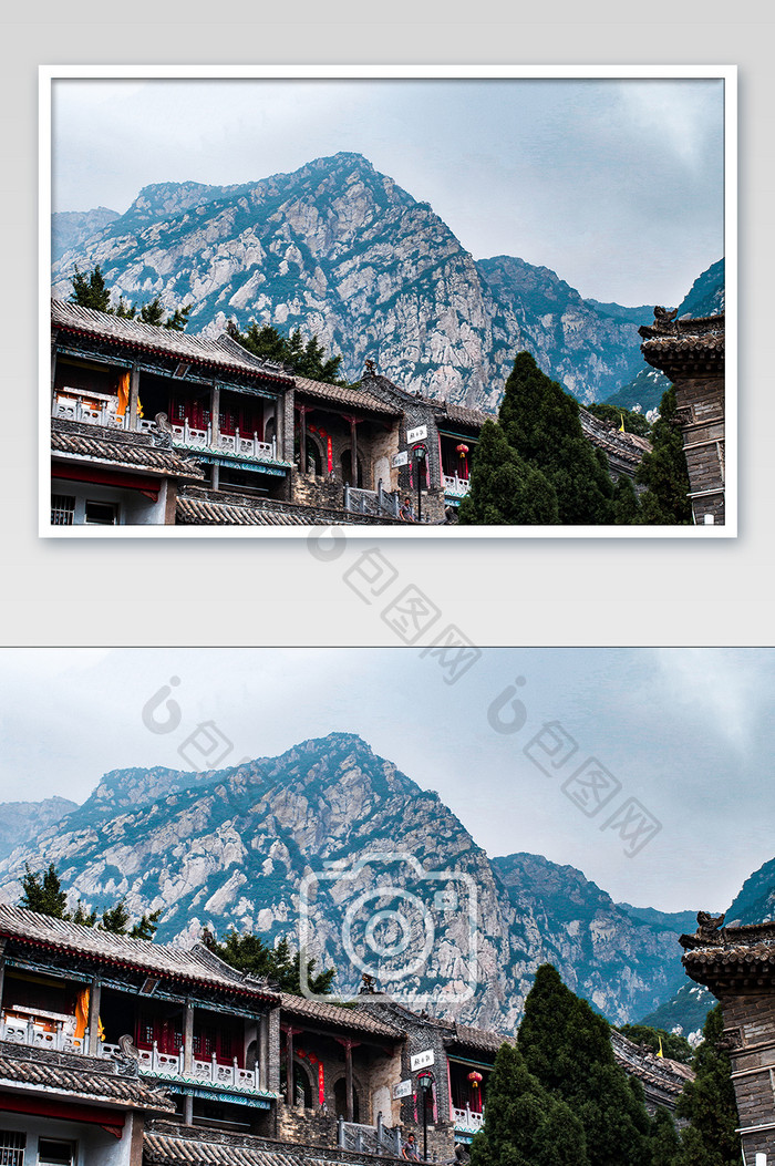 河南中岳嵩山白鹤观传统道家文化五岳摄影图